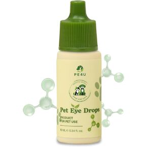 Eye Drops for Dogs & Cats – Veterinary-Recommended Pet Eye Care Solution – Cleanses Dirt, Soothes Redness, Relieves Dryness, Reduces Tear Stains & Discharge – [Eye Drop + Ear Drop]