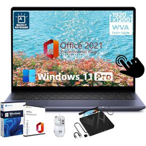 Dell Inspiron 7445 Business Laptop - with 8IN1 CD/DVD Drive, 14" FHD+ 2-in-1 Touchscreen, Ryzen 5 8640HS, 16 GB DDR5, 512 GB SSD, Webcam, Wi-Fi, Backlit Keyboard, Win11 Pro & Office Pro Lifetime
