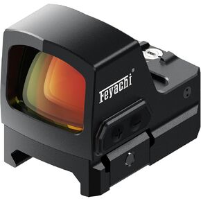 Feyachi RMR Red Dot Sight 2MOA, Solar Backup & Shake Awake, 1500G Shockproof IPX7 Waterproof, Universal Optic with Picatinny/MOS Plate