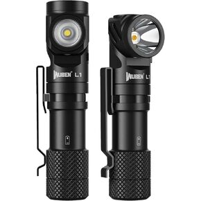 WUBEN L1 Rechargeable Flashlight High Lumens, 2000 Lumen Brightest Tactical Flashlight, Right Angle Super Bright LED Pocket Flashlight, IP68 Waterproof Magnetic Emergency Flashlight for Home Outdoors
