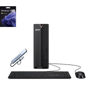 acer Aspire Desktop | 64GB RAM | 2.5TB Storage (2TB SSD+512GB Docking Station Set | Windows 11 Pro with Microsoft Office Trial | Dual-Core Intel Celeron | Keyboard & Mouse | Wi-Fi | Black