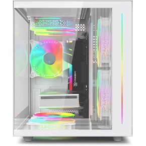 Gamer PC Intel Core I5-12400F 2.5GHz(6Cores 12Threads UP to 4.4G) 32G RAM Nvme 1TB RTX 4060 8G Wi-Fi6 White Prebuilt Gaming Desktop Computer