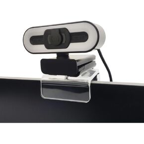 Webcam Stand, Acrylic Clear Camera Mount on Monitor or Lattop, Adjustable Mount Fit Different Thickness Monitor with 1/4'' Screws, Won't Blcok Screen