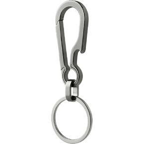 Titanium Carabiner Keychain Multi Functional Lightweight Outdoor Keychain Minimalist Key Holder with Titanium Key Ring