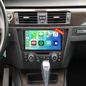 [2G+64G] Car Radio for BMW 3 Series 328i 335i 325i 2005-2011 (E90/E91/E92/E93), Android Touch Screen Car Play Stereo, Carplay/Android Auto/EQ Audio/SWC/Bluetooth +Backup Camera