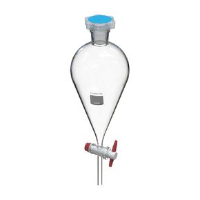 American Fristaden Lab 500mL Separatory Funnel with PTFE Stopcock Valve | Lab Quality Borosilicate Glass | 24/29 Joint Size | Separation Funnel for Lab Use