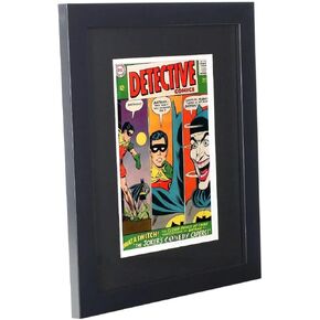 BCW Comic Book Frame | Black Wood Frame with Glass Front | Wall Mountable | Fits Current Comics | Comic Book Storage and Display | 13x16 Dimensions