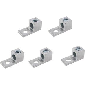 5PCS 2AWG Aluminum Quick Connect Terminal Block 29.5x12.7x13.8mm Silver For Appliance Wiring Power Distribution Box Power Distribution Cabinet Wiring Mechanical Equipment Wiring