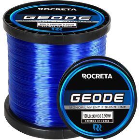 Geode Monofilament Fishing Line - Premium Resistant Nylon Mono Fishing Line 3-100lb - Superior Freshwater & Saltwater Mono Leader Materials 500/1200/2400yds