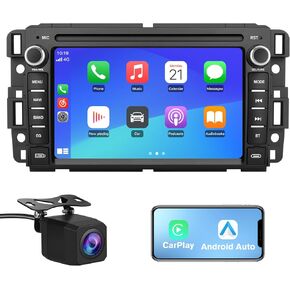 Car Radio Stereo for Chevy Silverado GMC Sierra 2007-2013, Android 13 with CarPlay Android Auto Bluetooth GPS Navigation Touch Screen Head Unit, 7 Inch IPS Screen 2GB RAM+ 32GB ROM