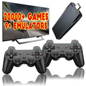 وحدة التحكم في ألعاب الفيديو الرجعية ، وحدات التحكم في التوصيل والتشغيل ، ألعاب الفيديو ، ألعاب ، ألعاب ، بنيت في 20000+ ألعاب ، 9 محاكيات كلاسيكية ، إخراج HDMI عالي الدقة 4K للتلفزيون