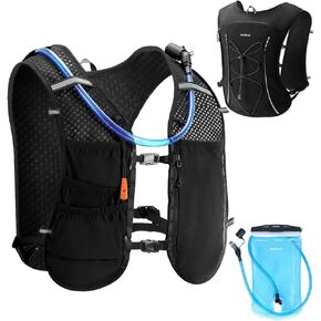 ECOHUB Running Hydration Vest Backpack, Lightweight Breathable Pack with 2L Water Bladder Bag Daypack for Hiking Trail Running Cycling Race Marathon for Women Men
