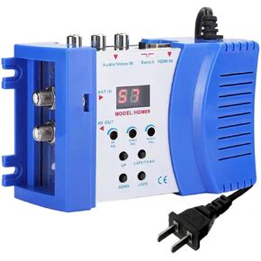 HDMI to RF Modulator, VHF UHF AV to RF Coaxial Converter, CVBS RCA HDMI to RF Modulator, for TV PAL NTSC Format, for Home TV Switch Audio Video, F Female Connectors