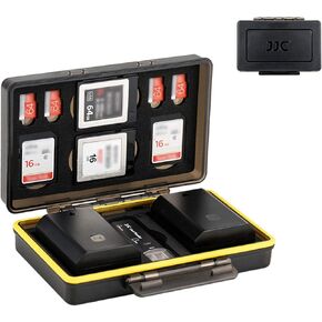 Sony NP-FZ100 NP-FW50 Battery SD Memory Card Case Holder for 6 SD 2 Battery, Water-Resistant & Shockproof, Camera Battery Storage Organizer Box for Sony A9 III III A7RIV A7RIII A7III A7SIII A1 A6600