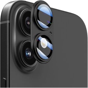 2 حزمة كاميرا العدسة واقي لجهاز iPhone 16/16 بالإضافة إلى 9H كاميرا زجاجية مقبولة العدسة سبيكة الألومنيوم المعدن ، مقاومة للخدش الصديقة (الوردي)