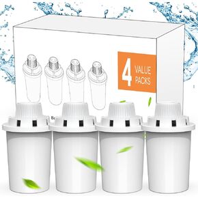 Dog Water Fountain Filters Replacement 4 Packs for PETNF 3 Gal Stainless Steel Cat Pet Water Fountain, 7-Layer Human-Grade Vertical Filtration Replacement Filters for D2341/D2223/D2322/D2340 Models