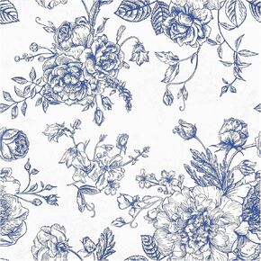 100 Floral Party Napkins Pink Floral Paper Napkins Vintage Bouquet Flowers Disposable Cocktail Luncheon Napkins for Garden Tea Party Birthday Party Supplies