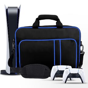 CCMADE Carrying Case for PS5 Travel Case for PS5 Protective Bag Suitable for Playstation 5 Disc/Digital Edition Console, Controllers, Game Cards, Gaming Headset and Other Accessories