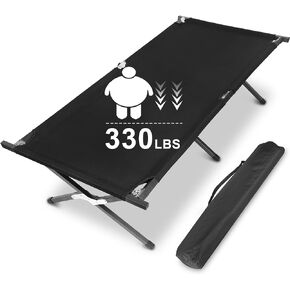 Healsmart Camping Cot with Storage Bag for Adults, Portable and Lightweight Cot for Outdoor Traveling, Hiking, Easy to Set up, 1 Pack