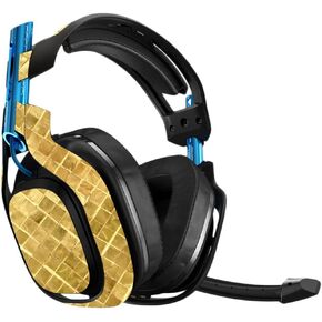 MightySkins Skin Compatible with Astro A50 3rd Generation Gaming Headset - Gold Tiles Protective, Durable, and Unique Vinyl Decal wrap Cover Easy to Apply, Remove, and Change Styles Made in The USA