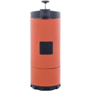OVRLNDR Travel Coffee French Press, 24 fl.oz Capacity, Double Wall Vacuum Insulated, Easy To Clean Removable Bottom, Locking No Spill Lid, On The Go Coffee Brewing (Storm Gray)