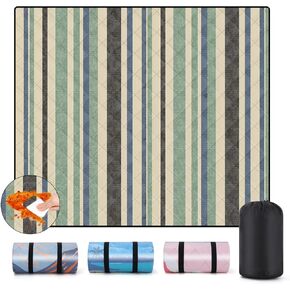 60x80'' Picnic Blankets Extra Large Waterproof Sandproof Packable Outdoor Foldable Beach Park Grass Lawn Mat Summer Camping Essentials Rv Travel Vacation Accessories Gift for Women Men Couples