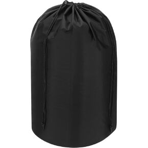 PATIKIL Stuff Sack, 12 x 24 Inch Waterproof Outdoor Storage Sack Portable Drawstring Dust Flap Bag Lightweight Sleeping Bag for Camping Hiking Backpacking, Black