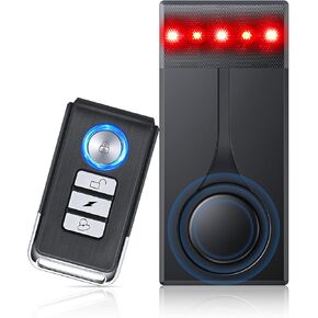 108dB Car Alarm System, Vehicle Anti-Theft Vibration Sensor Alarm & Red Light, Wireless Remote Anti Theft Car Device with Magnetic Install Design for Car, Truck (Upgrade 4.0)