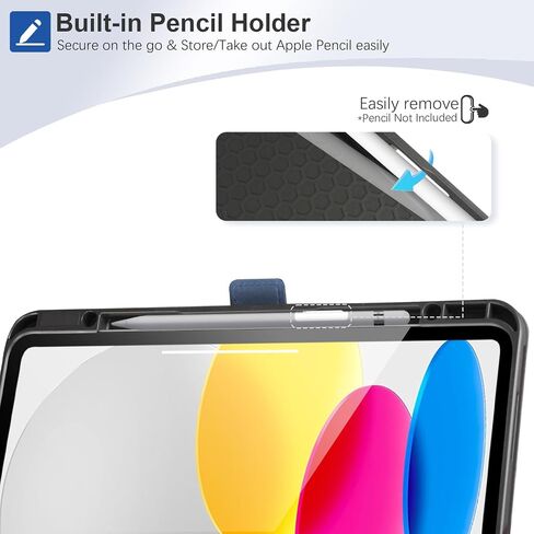 for iPad 10th Generation Case Cover 10.9 Inch 2022 A2696 A2757 A2777 with Pencil Holder & Hand Strap & Pocket,Stand Magnetic PU Leather Folio Protective Case Compatible with iPad 10 Gen,Brown in Saudi Arabia