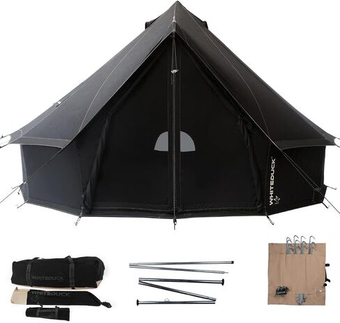 WHITEDUCK Regatta Canvas Bell Tent - w/StoveJack, Waterproof, 4 Season Luxury Camping and Glamping Yurt Tent Outdoor (20' (6M), Water Repellent, Forest Green) in Saudi Arabia