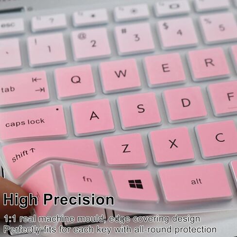 2Pcs Silicone Keyboard Cover Skins for 15.6" HP Pavilion Laptops, 15-CD040WM 15-CD051NR 15-CD072NR 15-CD075NR 15-DA0014DX 15-DA0012DX 15-DB0011DX 15-CH011DX 17M-AE (Love Bear+Clear) in Saudi Arabia