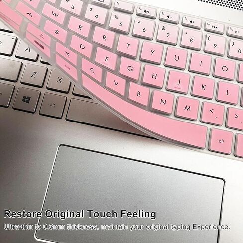 2Pcs Silicone Keyboard Cover Skins for 15.6" HP Pavilion Laptops, 15-CD040WM 15-CD051NR 15-CD072NR 15-CD075NR 15-DA0014DX 15-DA0012DX 15-DB0011DX 15-CH011DX 17M-AE (Love Bear+Clear) in Saudi Arabia