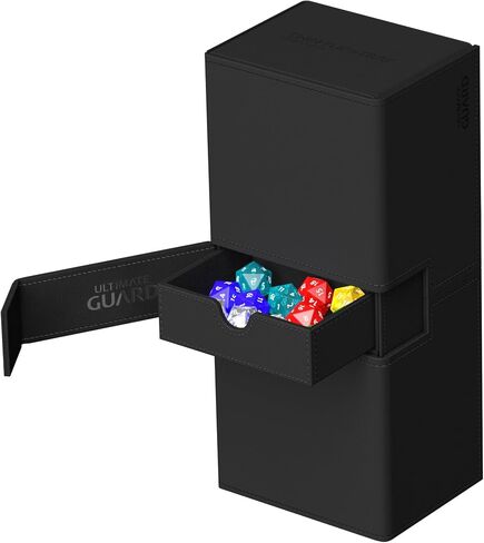 Ultimate Guard Flip'n'Tray 133+, Deck Case for 133 Double-Sleeved TCG Cards + Dice Tray, White, Independent Magnetic Closure & Microfiber Inner Lining in Saudi Arabia