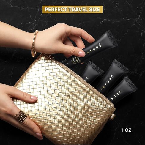 Infuse Black Hotel Toiletries Bulk | 1 oz Conditioning Shampoo Travel Size | For Hotels, Vacation Rentals, Gym, Luxury, Airport | Case of 100 in Saudi Arabia