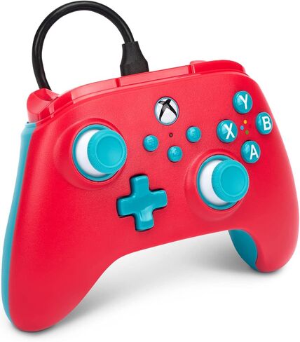 PowerA Nano Enhanced Wired Controller for Xbox Series X|S - Red Sky, Portable, Compact, Gamepad, Wired Video Game Controller, Gaming Controller, Works with Xbox One and Windows 10/11 in Saudi Arabia