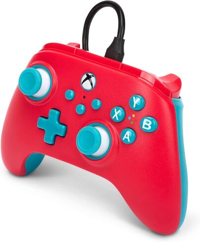 PowerA Nano Enhanced Wired Controller for Xbox Series X|S - Red Sky, Portable, Compact, Gamepad, Wired Video Game Controller, Gaming Controller, Works with Xbox One and Windows 10/11 in Saudi Arabia