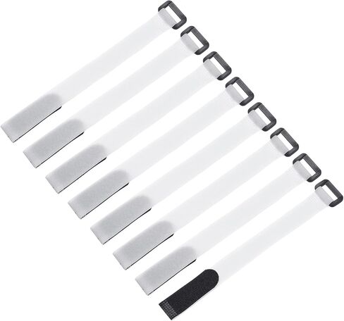 MECCANIXITY 8Pcs Reusable Battery Tie Down Straps,0.8x10" Yellow Nylon Multipurpose Battery Hold Down Adjustable Cinch Strap Hook Loop Fastening Tie for Quadcopters FPV RC Drone Boat Car in Saudi Arabia
