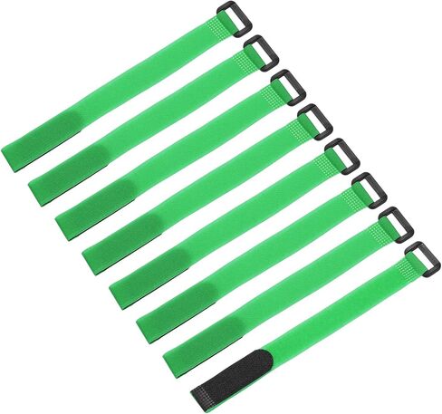 MECCANIXITY 8Pcs Reusable Battery Tie Down Straps,0.8x10" Yellow Nylon Multipurpose Battery Hold Down Adjustable Cinch Strap Hook Loop Fastening Tie for Quadcopters FPV RC Drone Boat Car in Kuwait