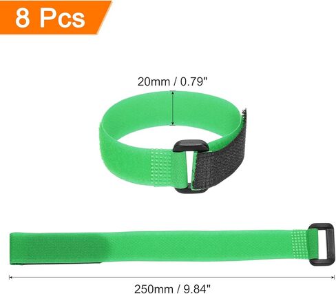 MECCANIXITY 8Pcs Reusable Battery Tie Down Straps,0.8x10" Yellow Nylon Multipurpose Battery Hold Down Adjustable Cinch Strap Hook Loop Fastening Tie for Quadcopters FPV RC Drone Boat Car in Kuwait