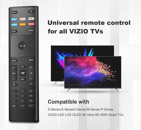 Universal Remote-Control Compatible for Vizio Smart-TV, XRT270-Remote-Bluetooth Voice Replacement Applicable with 4K Quantum Pro Vizio Smart TV V-Series M-Series and More Vizio Smart TV Models in Saudi Arabia
