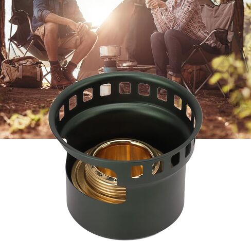 Alcohol Stove, Camping Stove with Stove Cover, Lightweight Brass Stove for Outdoor Camping Hiking Backpacking(gray) in Saudi Arabia