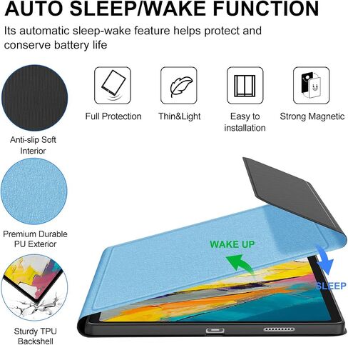 Keyboard Case for Samsung Galaxy Tab S6 Lite 10.4 Inch 2022/2020 Model (SM-P610/P613/P615/P619), Detachable Wireless Bluetooth Keyboard, Smart Folio Cover with S Pen Holder, Auto Sleep/Wake, Grey in Saudi Arabia