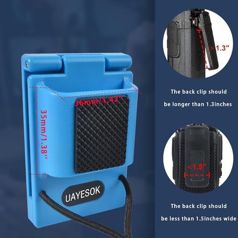 UAYESOK Quick-Release Radio Belt Holster, Tactical Adjustable Walkie Talkie Belt Clip Holder for BaoFeng Kenwood Motorola YAESU Midland HT Scanner Two Way Radio in Saudi Arabia