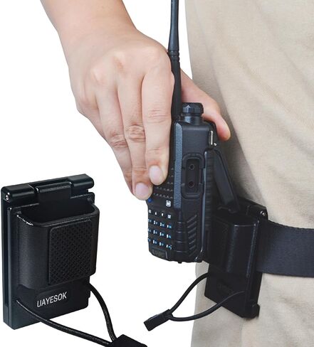 UAYESOK Quick-Release Radio Belt Holster, Tactical Adjustable Walkie Talkie Belt Clip Holder for BaoFeng Kenwood Motorola YAESU Midland HT Scanner Two Way Radio in Saudi Arabia