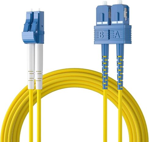 OS2 SC إلى LC CABLE CABLE CABLE الوضع المفرد - 7M (23 قدمًا) - طقوس كابل كابل بصري 10 جيجا بايت/جيجابت - LSZH 9/125μM ، SMF ، الأصفر in Kuwait