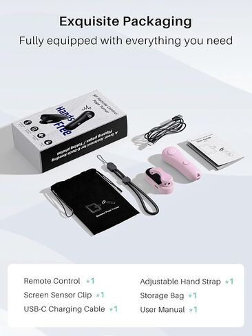 [#1 Fit for Thick Case] Remote Control Page Turner for Kindle Paperwhite Oasis Kobo, Kindle Accessories Clicker with Case-Fit Clip, Reading Novels/Comics for iPhone iPad Android Tablet Samsung -Black in Kuwait