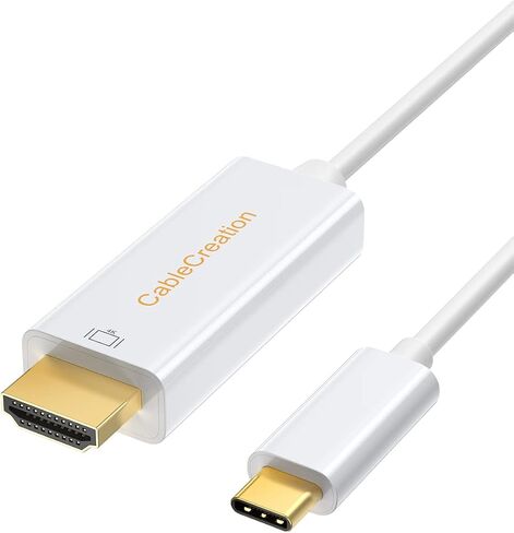 CableCreation USB C to HDMI Cable 6FT Male to Male, Thunderbolt 3/4 Compatible for Home Office, 4K High Speed for Galaxy S24/S24 Ultra/S24+/MacBook Pro/Air/M1,iPad Pro and More - Black in Saudi Arabia