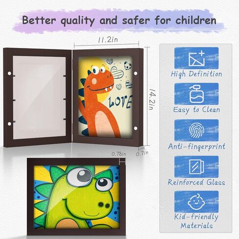 2-pack 10x12.5 إطارات فنية للأطفال ، إطارات العمل الفنية في الأمام الافتتاحية ، شاشة عرض فنية للطفل ، إطار تخزين الأطفال للجدار ، يحمل رسومات 50pcs ، الحرفية ، المشروع الفني ، العمل المدرسي. in Saudi Arabia