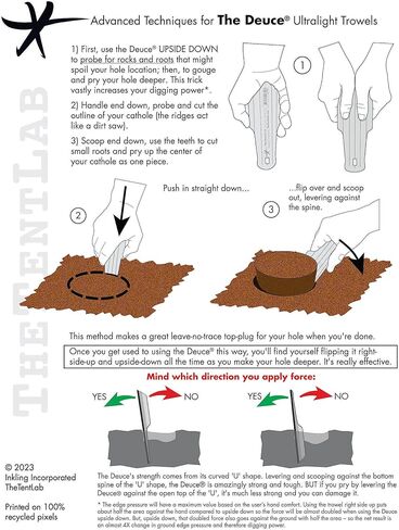 DirtSaw® Deuce #2 - .6 oz Ultralight Backpacking Trowel, Color: Green in Kuwait