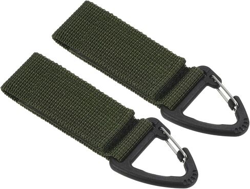 PATIKIL Belt Keeper Key Chain, Nylon Webbing Strap Hanging Gear Buckle Key Chain Hook with Triangle Snap for Outdoor Camping in Saudi Arabia